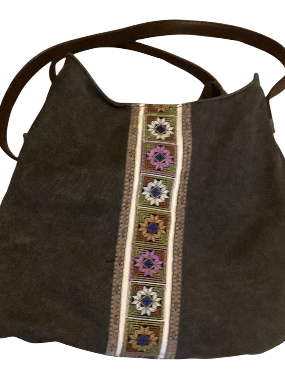 Unique Shoulder bag  embroidered luxe texture